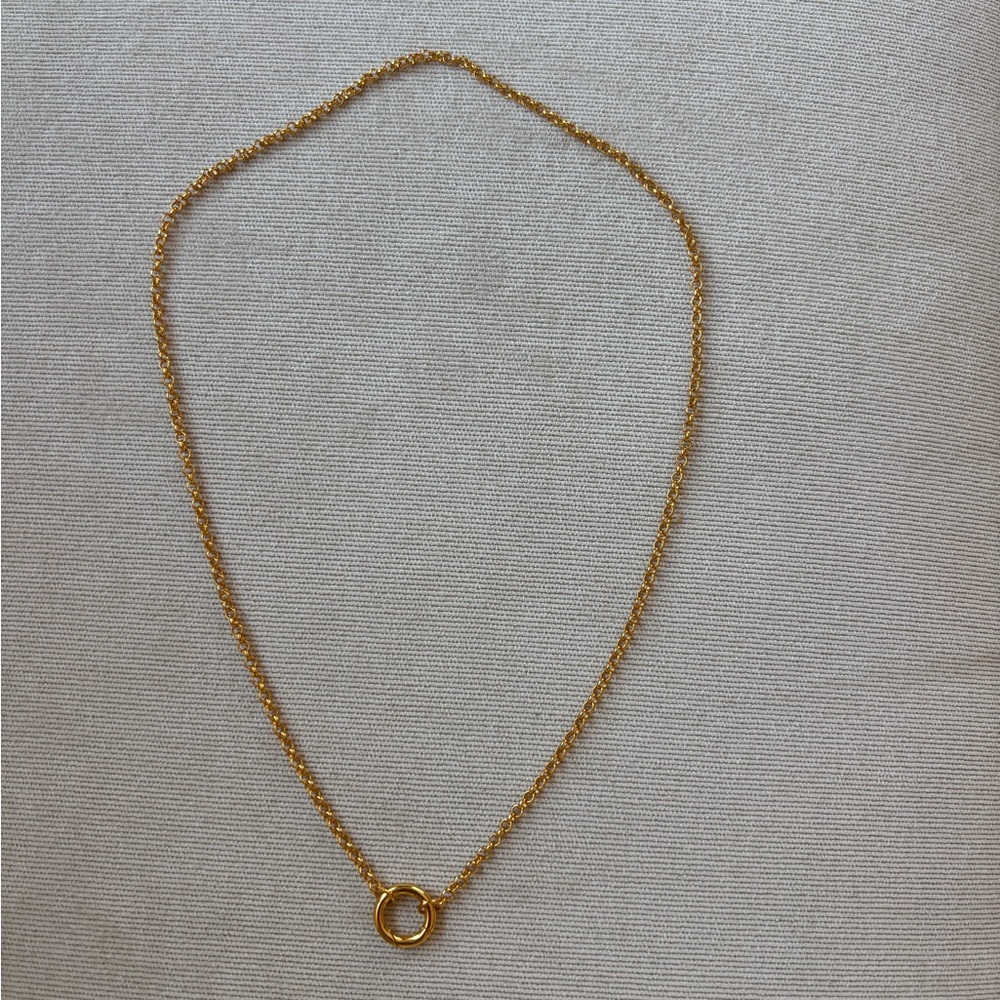 Minimalist Gold-Tone Necklace to hold your favorite charms or wear as is.